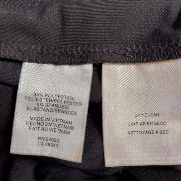 Dressbarn Womens 12 MidiDress Black V Neck Fit Flare Career Stretchy  Date Party - Picture 9 of 9